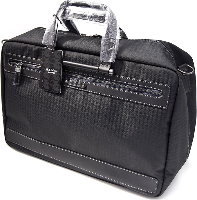 Amazon Co Jp ポールスミス Paul Smith トラベル ボストンバッグ ハウンドトゥースチェック ブラック 新品正規品 服 ファッション小物