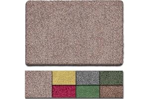 BEAU JARDIN Doormat Super Absorbent Mud Front Door Mat 47"x28" Large Latex Backing Non Slip for Front Inside Dirt Trapper Mats Cotton Entrance Shoes Scraper Washable