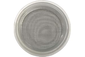 DR.COMPONENT 1.5" Sanitary Tri-Clamp Gaskets (Pack of 2), Bonded Type Screen (#100 Mesh/ 149 μm) Gaskets, Clear Platinum Silicone