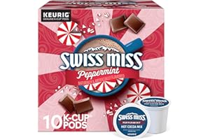Swiss Miss Peppermint Hot Cocoa, Keurig Single-Serve K-Cup Pods, 10 Count
