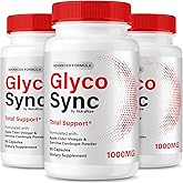 (3 Pack) Glyco Sync Pills, Official GlycoSync Glyco Optimizer Formula, All-Natural Ingredients to Support Stable Levels, Balance & Overall Health, Premium Glyco Sync Pastillas Review (180 Capsules)