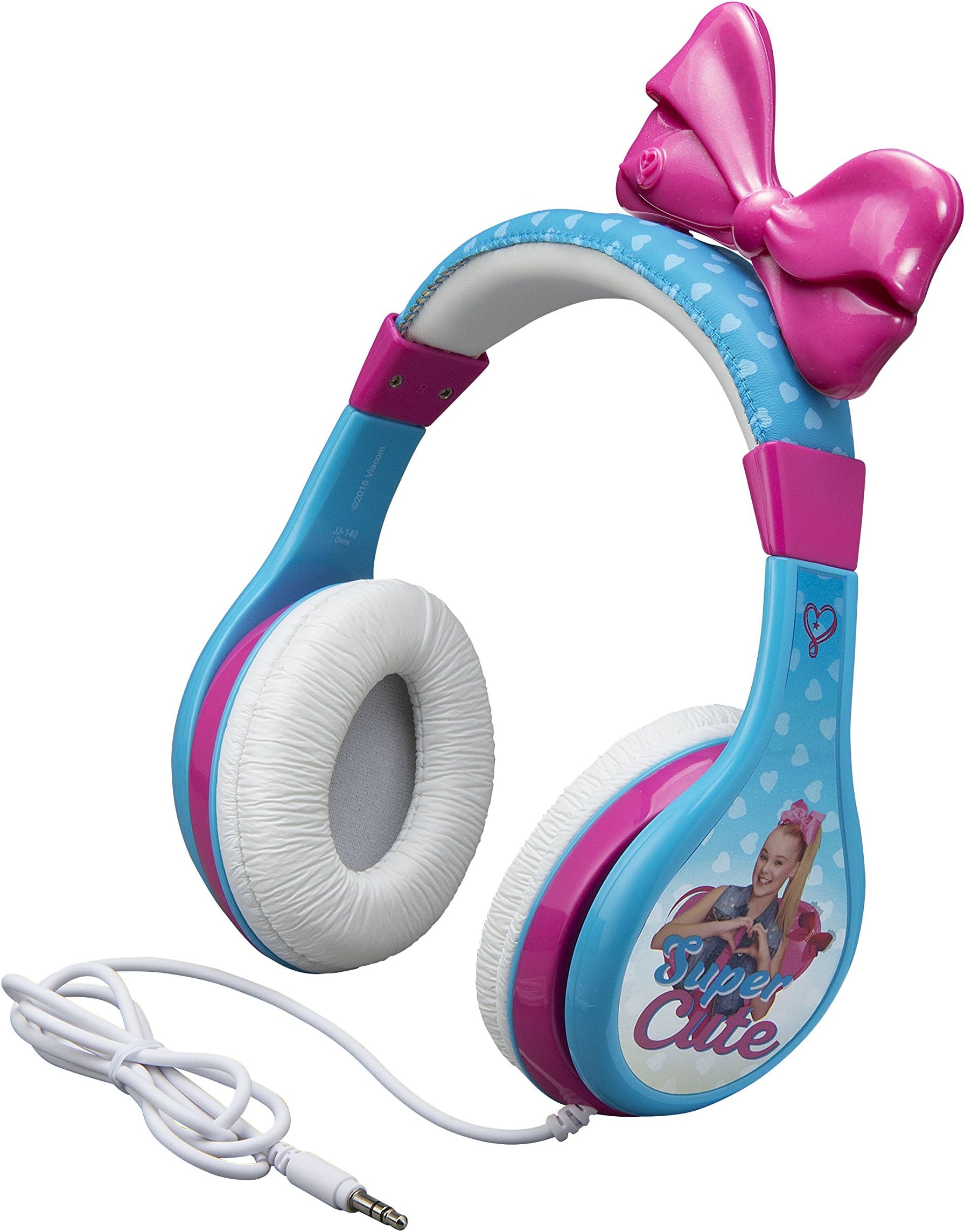 eKids JoJo Siwa Headphones for Kids, Volume Limited Headphones with Parental Controls, Childrens Headphones for School, Home, Travel, Designed for Fans of JoJo Siwa Gifts for Girls