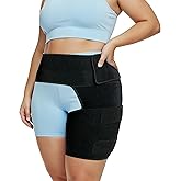 Plus Size Hip Brace Thigh Compression Sleeve | Sciatica Pain Relief Device Brace | Hamstring & Groin Compression Sleeve Wrap | Sciatic Nerve Relief | Hip Support Braces for Women & Men | X-LG / LEFT