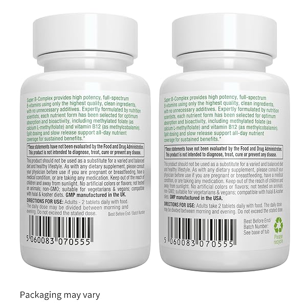 IGENNUS SUPER B-COMPLEX METHYLATED B VITAMINS, SUSTAINED RELEASE, CLEAN LABEL, MTHFR SUPPLEMENT WITH METHYLFOLATE & B12 METHYLCOBALAMIN, VEGAN, LAB VERIFIED, 60 SMALL TABLETS