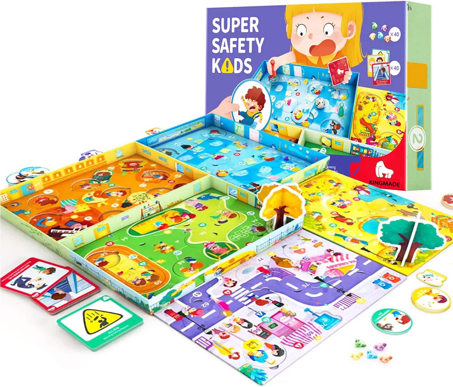 KingMade Super Safety Kids Smart Board, Game of Life Board Game, Educational Games, Board Games Kids, Social Skills