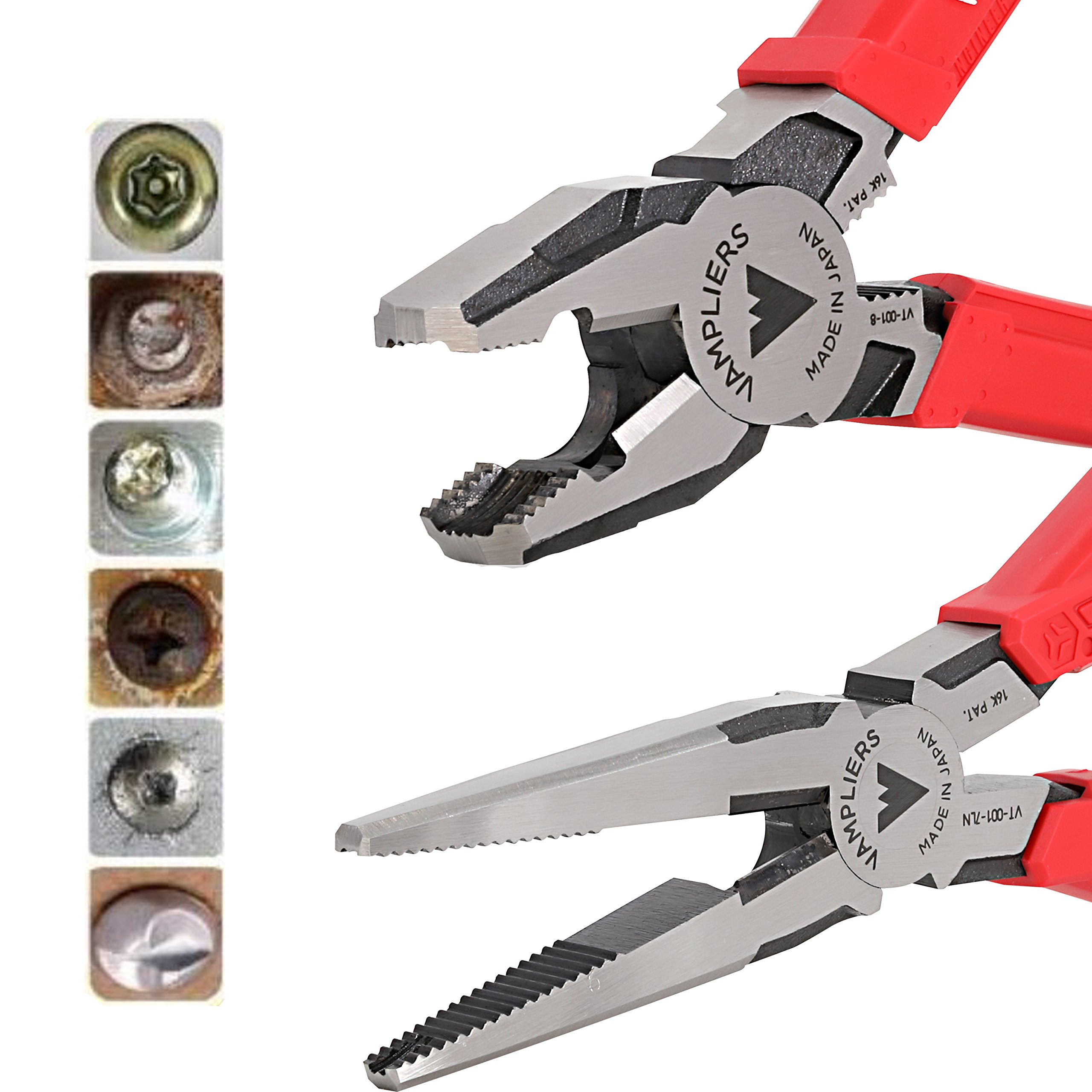 VamPLIERS. World's Best Pliers. 2PC Set S2J Specialty Screw Extraction