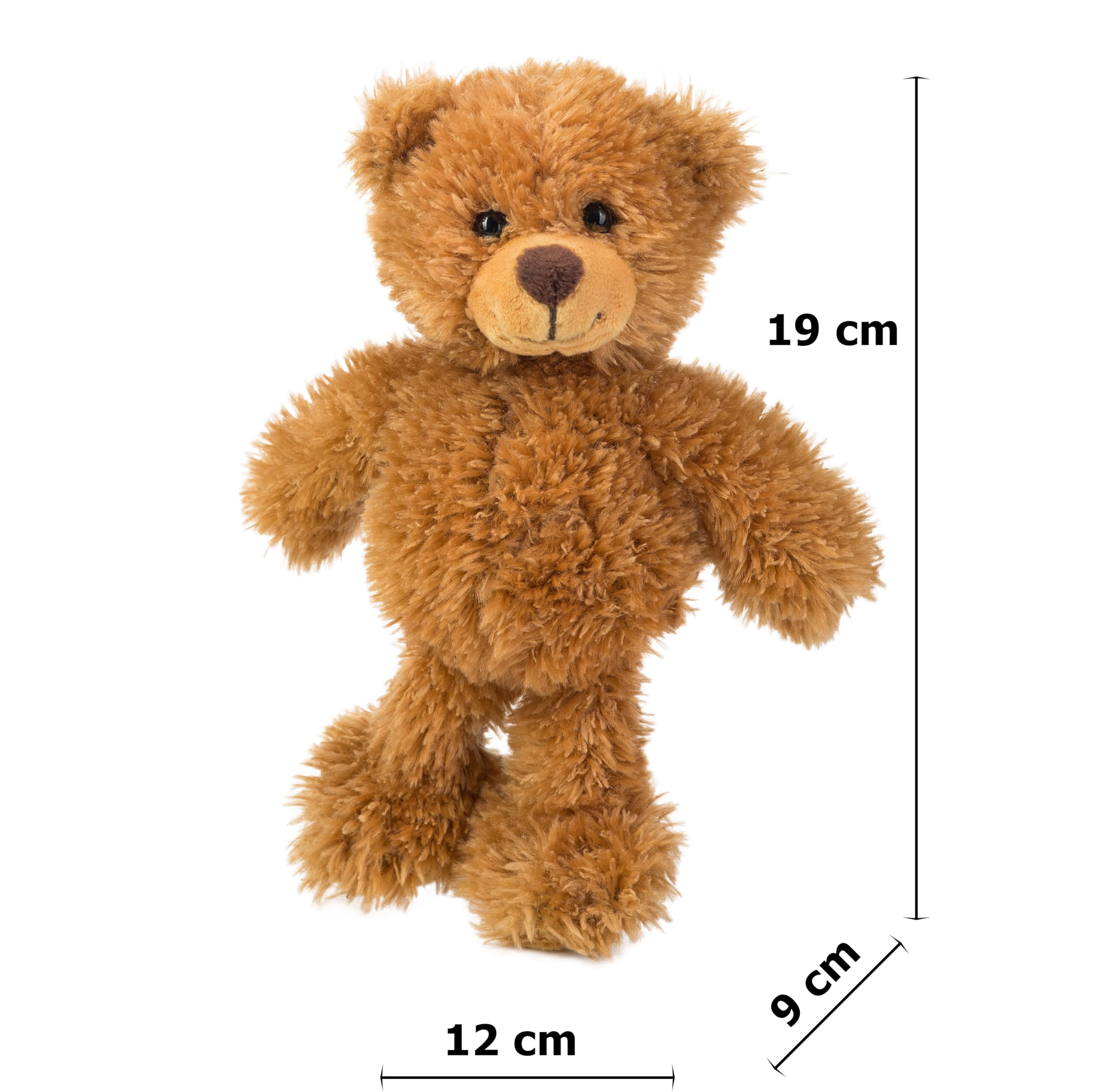 Plüsch Teddy „Tom“ – Schaffer 5400 - Kuscheltier Teddybär - weich & flauschig - Stofftier für Babys & Kinder ab 0 Jahren – waschbar - Größe S - 19 cm - braun 3