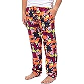 Naruto Shippuden Men's Allover Character Hidden Leaf Village Adult Lounge Sleep Bottoms Pajama Pants