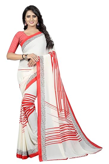georgette with blouse piece Saree (SDPL-KIMAYA 24_ Multicoloured_ Free Size)