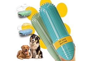The Doggy Dentists Dog Toothbrush Cat Puppy Finger Toothbrush | Pack of 2 with Storage Cases | Remove Plaque & Tartar Fights Bad Breath | 360° Bristles | Cat Dog Teeth Cleaning Products