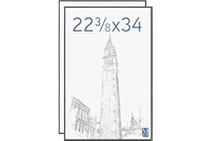 MCS Original Poster Frame 22.375x34 Black Lightweight Vertical & Horizontal Wall Hanging Large Picture Frame for Posters, Art Prints & Gallery Wall (2-Pack)