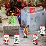 POPOYU 5pk Wind Up Racing Toys Shake Head Walking Spring Jumping Christmas Gift view 5