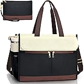 Laptop Bag for Women - 15.6 Inch Tote Work Bag with Compartments Nurse Teacher Bag Large Lightweight Office Handbag