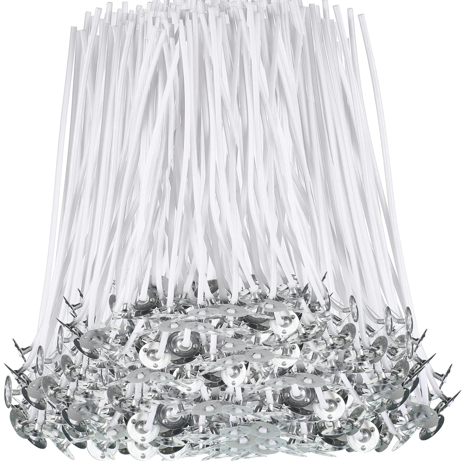 Photo 1 of 1000 Pieces Cotton Candle Wicks - 6" Pre Waxed Wicks for Candle Making DIY