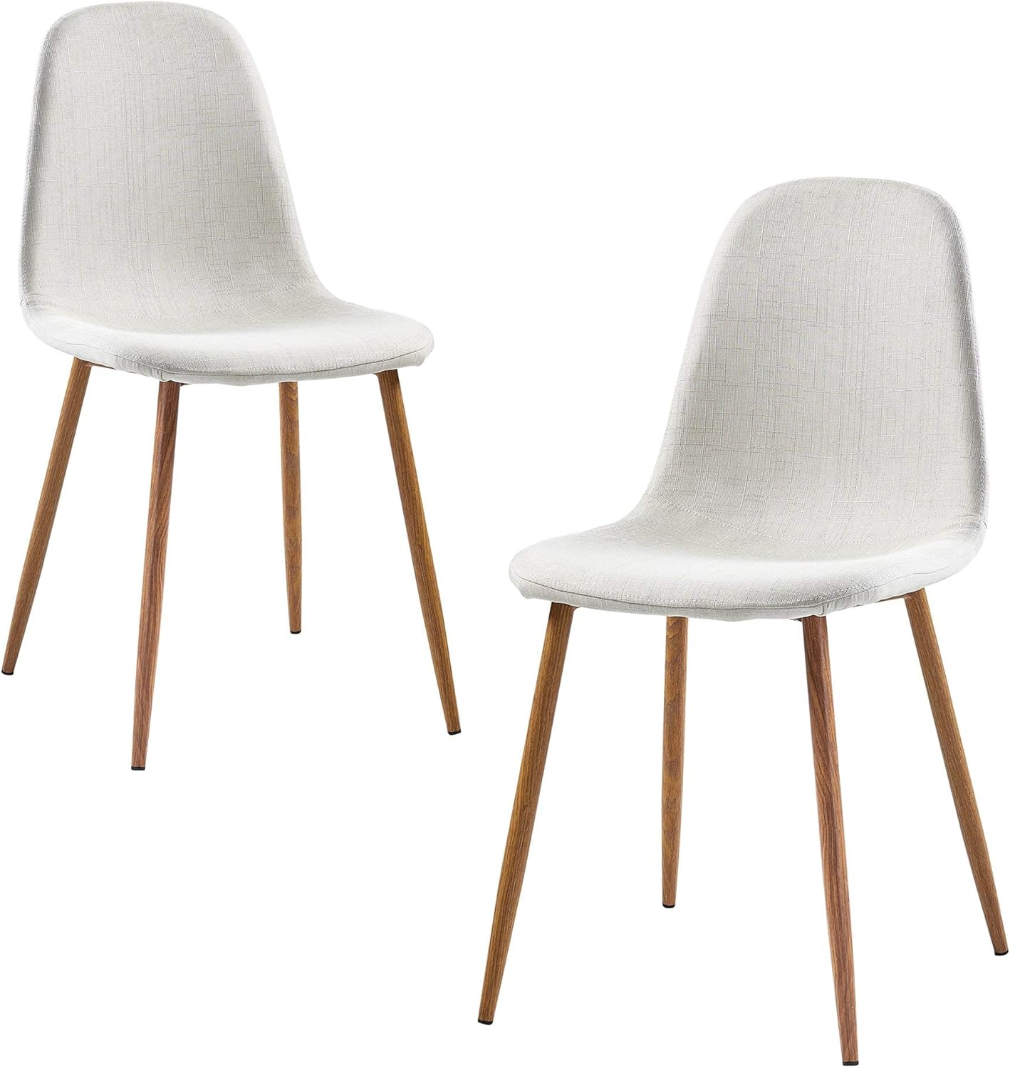 Versanora Minimalista Fabric Set Of 2 Chairs, White