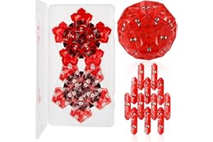 LAFFTRAK Magnetic Fidget Sphere Magnet Toys - Crystal Red - Magnets Sensory Toys - 12 Piece Set - Creativity Beyond Imagination, Inspirational, Recreational, Fun Desk Toy for Adults