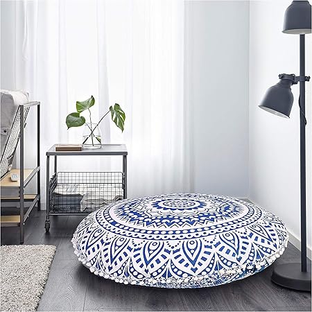 Indian Large Mandala Floor Pillow Comfortable Home Car Bed Sofa