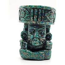 Amazon.com: Genérico 1.5In Green Malachite Ground Stone Maya God ...