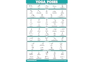 Palace Learning QuickFit Yoga Position Exercise Poster - Yoga Asana Poses Chart - Laminated, 18" x 24"