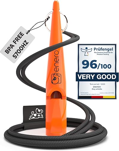 ENERO Dog Training Whistle with Lanyard - Loud Clear Tone Long-Range