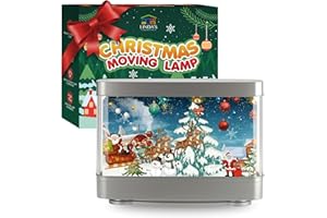 Linda's Essentials Christmas Gifts for Kids Moving Lamp, Unique Fun Holiday Decoration & Night Light, Baby Aquarium Toy with Moving Christmas Scene