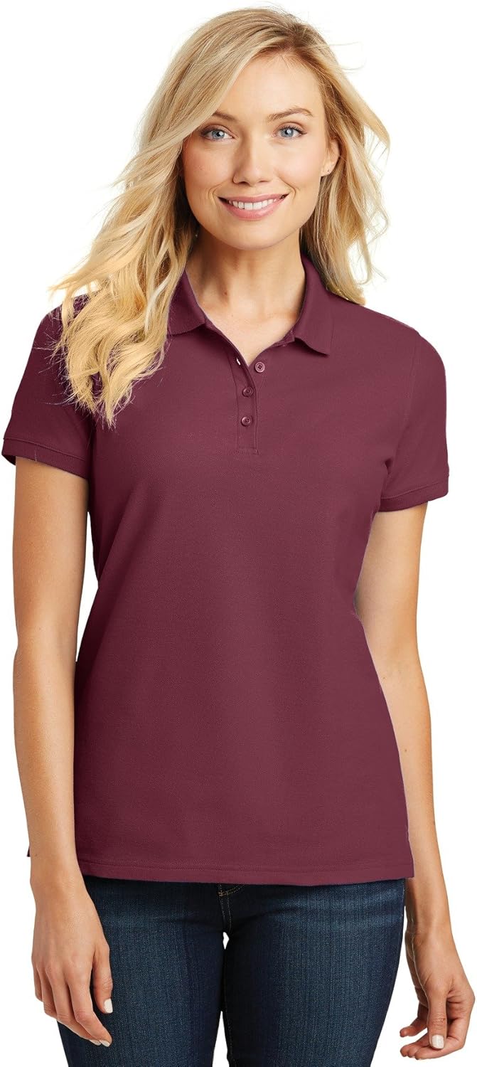 Port Authority Ladies Core Classic Pique Polo. L100 at  Women’s Clothing store