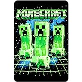 Bioworld Digital Print Minecraft Creepers Throw Blanket