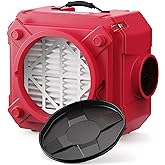 ALORAIR Air Scrubber with 3 Stage Filtration, Stackable Negative Air Machine for Industrial and Commercial Use, Heavy Duty Air Cleaner with MERV-10 Filter, HEPA/Activated carbon Filter, Red