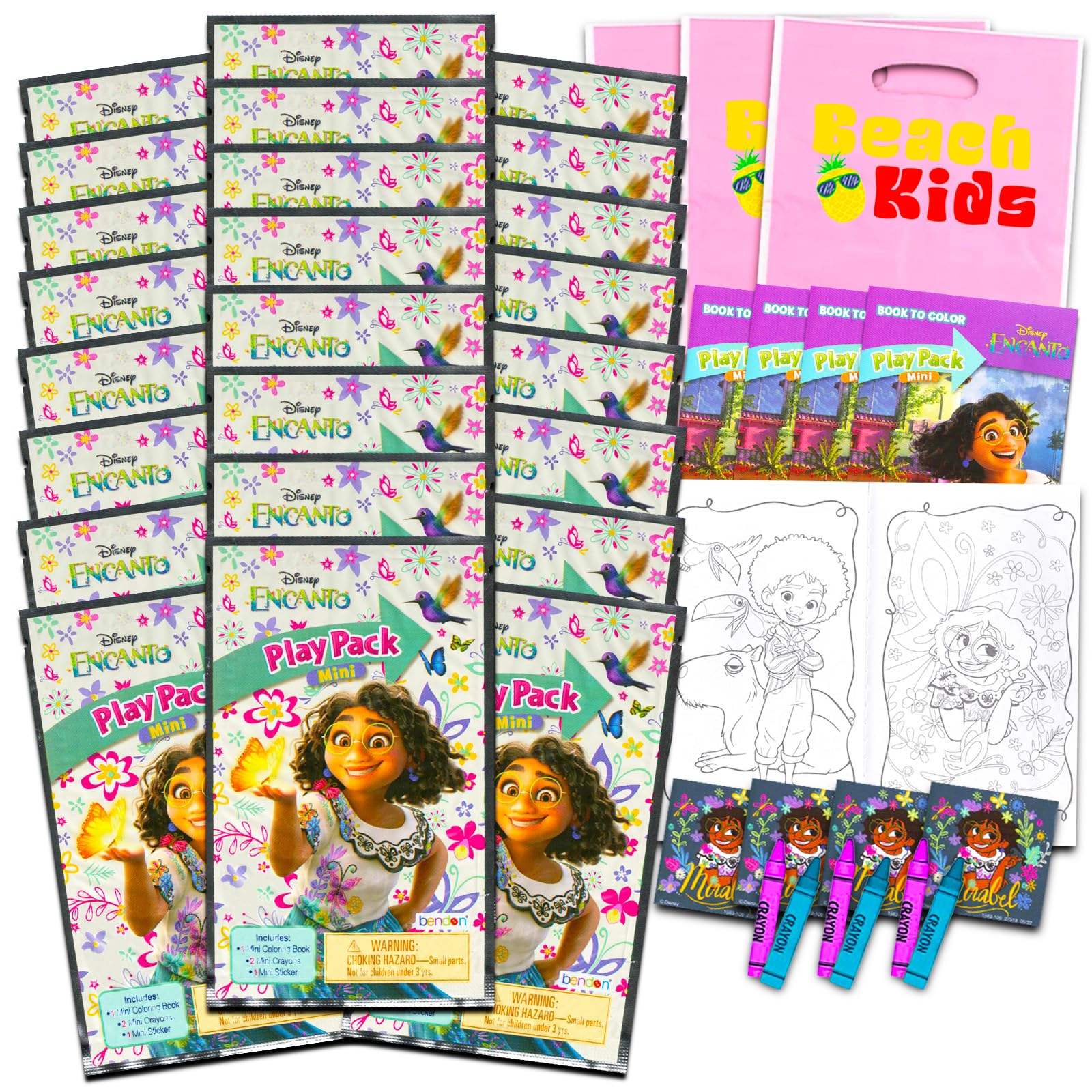 Photo 1 of Disney Encanto Mini Party Favors Set for Kids - Bundle with 24 Mirabel Mini Activity Book Play Packs with Coloring Pages, Stickers (Encanto Birthday Party Supplies)