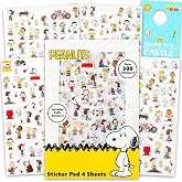 Peanuts Sticker Book for Kids Bundle | 300+ Puffy Craft Stickers Featuring Snoopy, Charlie Brown, More | Peanuts Party Supplies for Kids, Toddlers