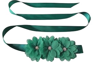 OYABRIDAL Pearl Tulle Flower Girl Sash Belt for Dress Bridesmaid and Flower Girls Sash Belt Bridal Wedding