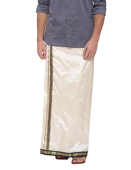 Men Readymade Silk Dhoti with Pocket