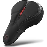 WITTKOP Bike Seat Cushion Made of Comfy Memory Foam I Bike seat Cover for Men & Women with Ergonomic 3-Zone-Concept I Bike Sa