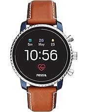Fossil Herren-Smartwatch mit Leder Armband FTW4016
