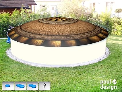 Aufblasbare Poolabdeckung * Kokosnuss * rund * bedruckt * Motiv Coconut * Druck (Ø 2,0 m)