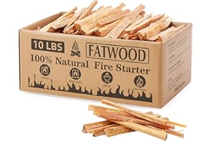 MEDERLO 10 lbs Fatwood Fire Starter Sticks, 100% Natural Kindling Firewood Firestarter for Stoves, Pine Wood for Fireplaces, Campfires, Bonfires, Grill