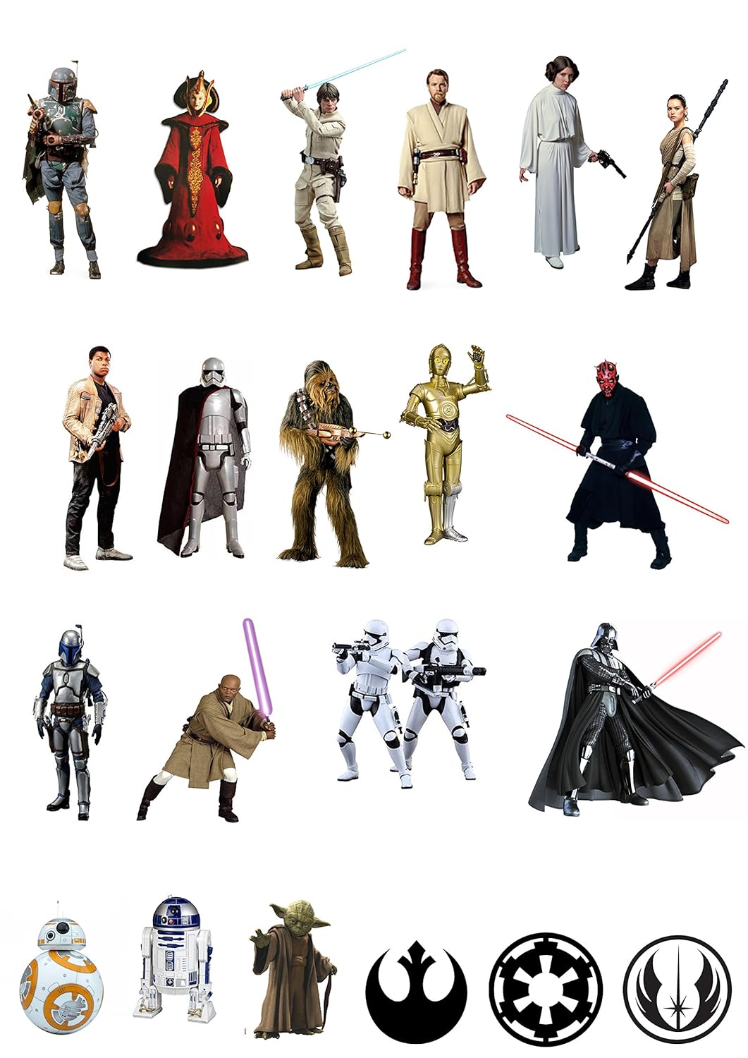 Stand Up Star Wars Cake Scene Premium Edible Wafer Paper Cake