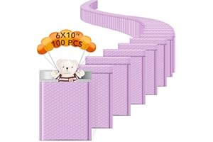 Metronic Bubble Mailers 6x10 Inch 100 Pack Cute Bubble Mailer Usable Size 6x9" Waterproof Padded Envelopes Opaque Padded Enve