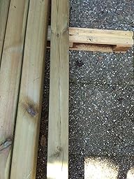 10 Stück Holzpfosten 9x9 cm Länge 240 cm KantholzPfosten mit Kopf