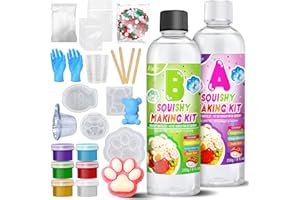 Liquid Silicone for Taba Squishy Kit - 18oz 1:1 AB Ratio Mixed Super Soft Silicone Rubber for Squishy Maker, Perfect DIY Stre