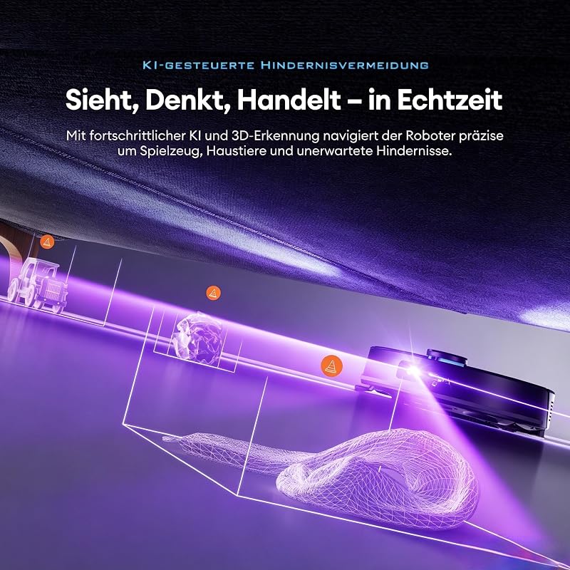 Saugroboter mit Wischfunktion 10000Pa mit Absaugstation 3,5L