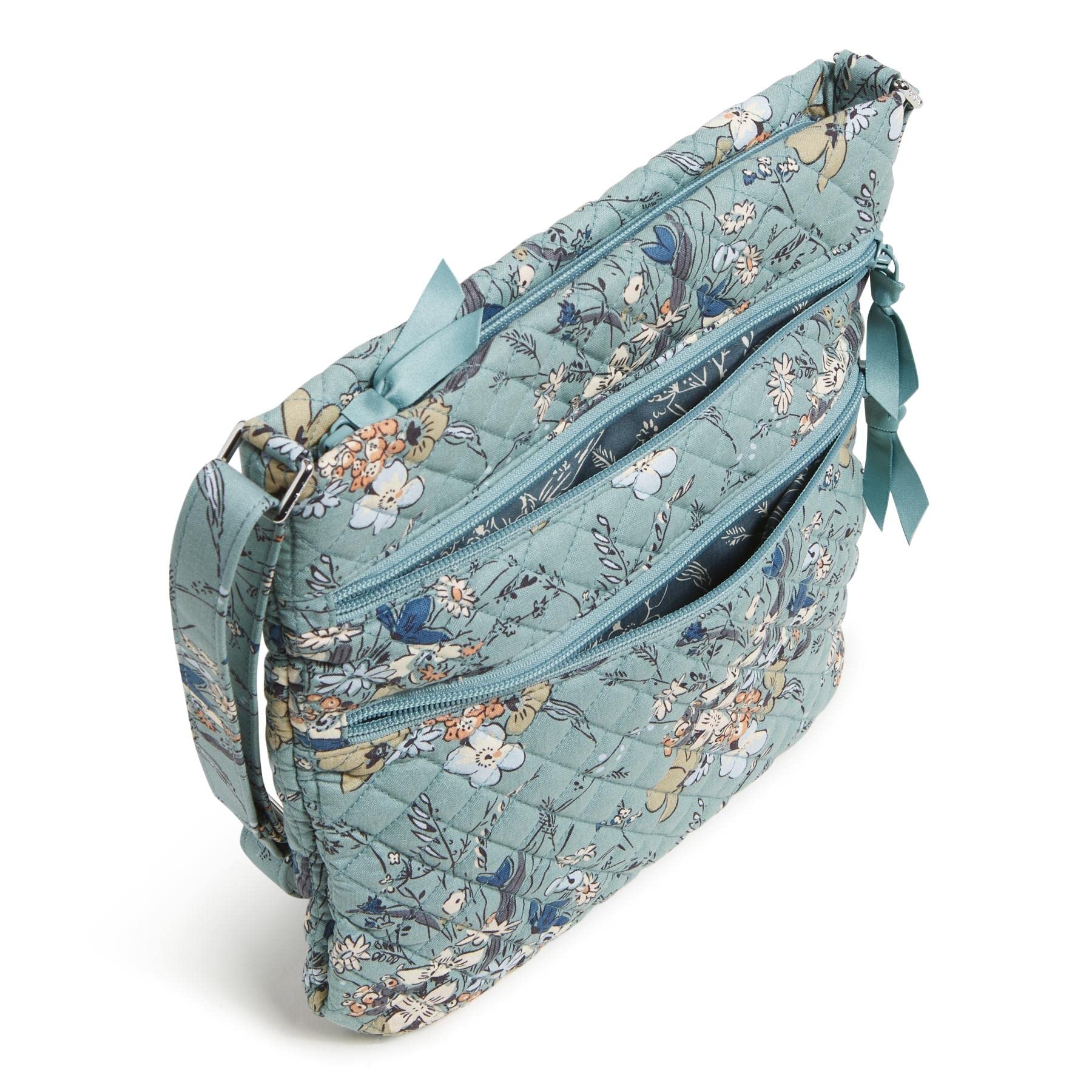 Vera Bradley Triple Zip Hipster Crossbody Purse, Cotton