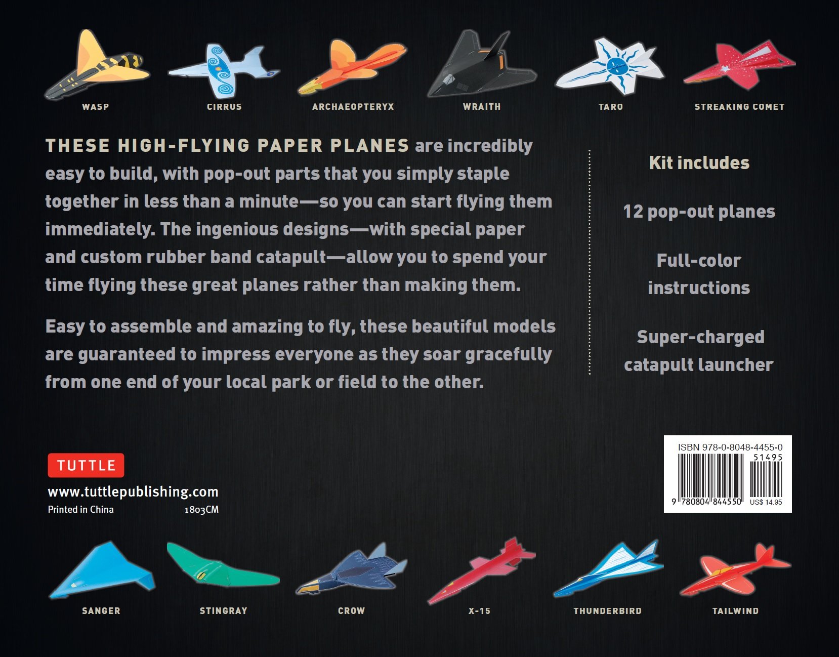 Amazoncom One Minute Paper Airplanes Kit 12 Pop Out