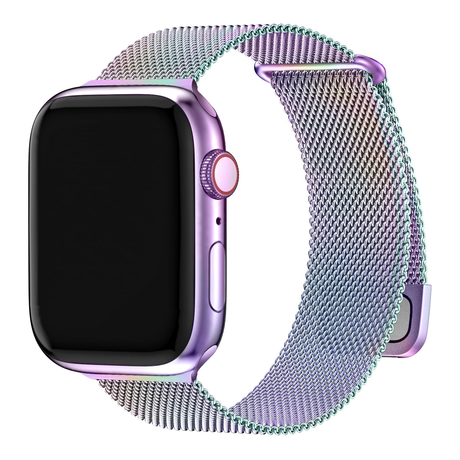 Fullmosa Compatible with Apple Watch Straps 46mm 45mm 42mm 44mm 49mm, Magnetic Milanese Loop Replacement iWatch Straps for Women Men for Ultra/SE 3 2 1 Series 11 10 9 8 7 6 5 4 3 2 1, Colourful