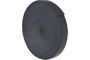 Sunmns 20 Yards Sewing Knit Stretch Elastic Band Spool, 1 inch Width (Black)