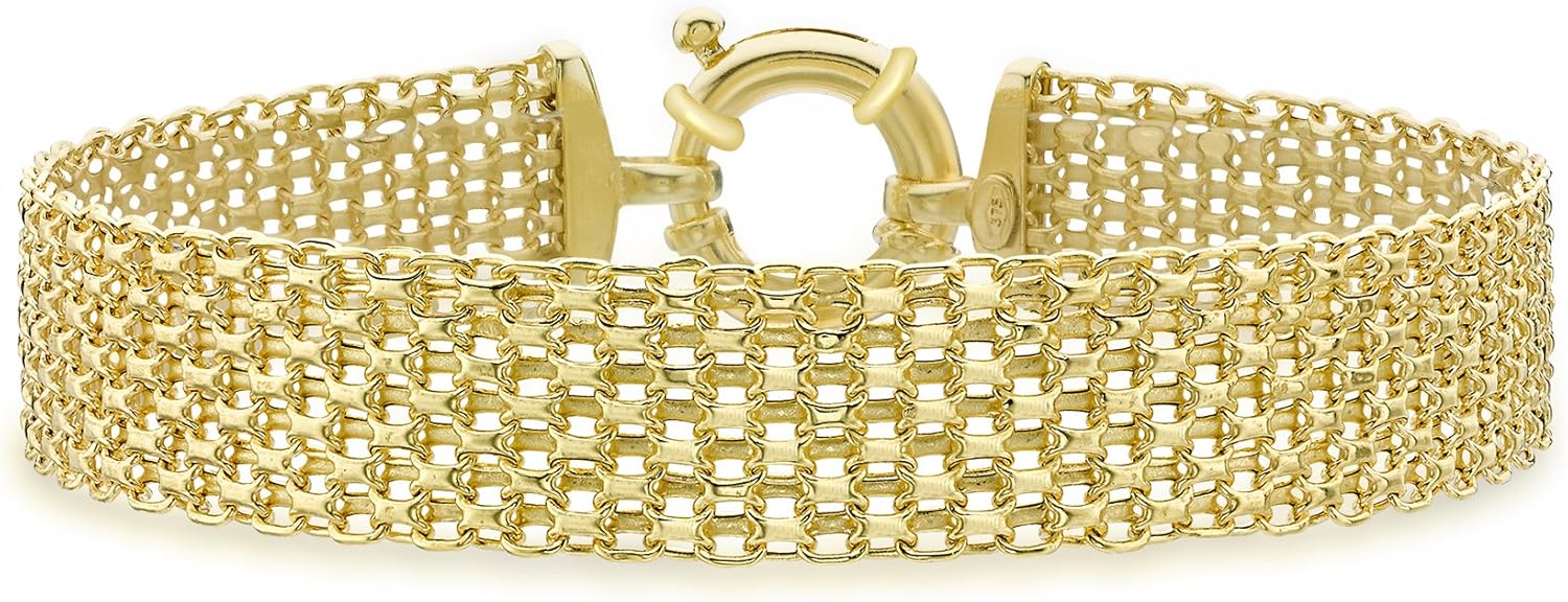 Carissima Gold 9 Karat 375er Gelbgold Bismark Armband 19cm: Amazon.de ...