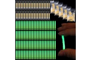 200 Pcs Fishing Glow Sticks Bulk for Bobbers 1.5 Inch Mini Glow Sticks Night Fishing Glow Stick Rod Tip Glow Sticks Underwate