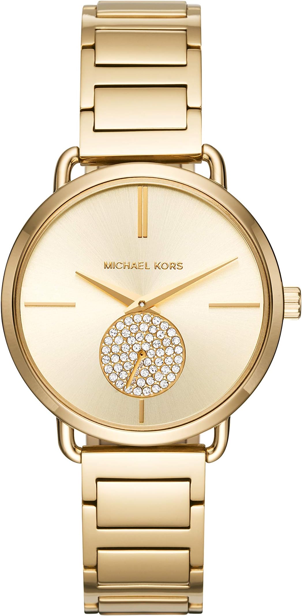Michael KorsWomen's Portia Watch- Three Hand Quartz Movement Wrist Watch with Second Hand subdial