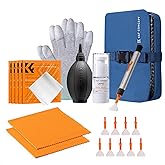 K&F CONCEPT 23 in 1 Camera Lens Cleaning Kit for DSLR Filter with Replaceable Cleaning Pen+Air Blower+Cleaning Liquid+Cleaning Cloth*2+Full-Frame Swab*10+Vacuum Cleaning Cloth*6+Anti-Static Gloves