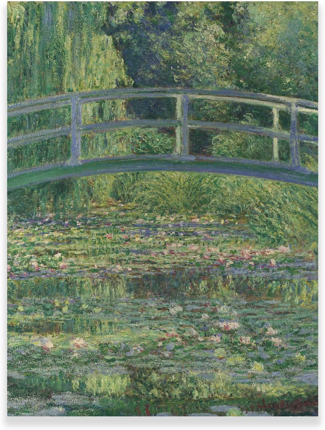 Paintings - The Japanese Bridge by Monet - Impressionism Classic Fine Art Oil Painting Reproductions - Claude Monet Canvas Wall Art Prints Poster for Living Room Bedroom Home Decor Unframed (Japanese Bridge,12x16in/30x40cm)
